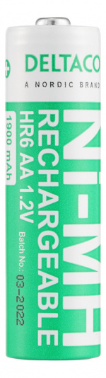 DELTACO Ultimate Ni-Mh rechargeable, LR6/AA size, 1900mAh, 4-pack (SG)