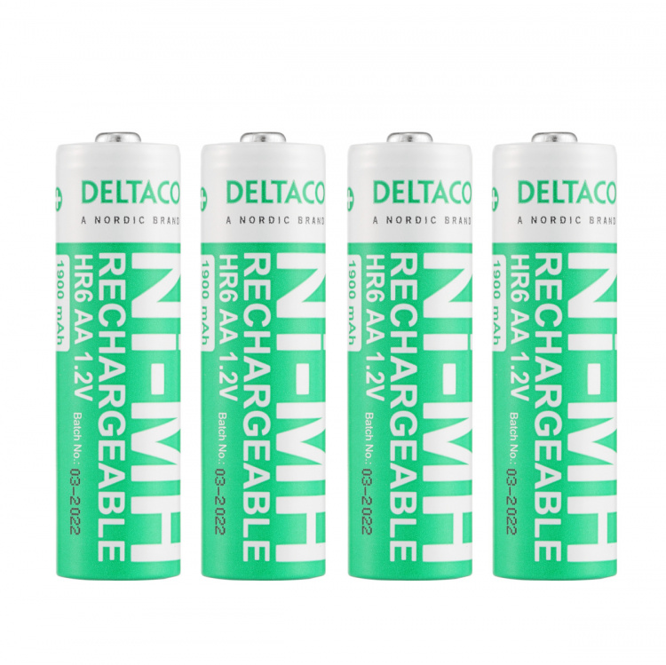 DELTACO Ultimate Ni-Mh rechargeable, LR6/AA size, 1900mAh, 4-pack (SG)