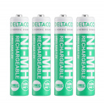 DELTACO Ultimate Ni-Mh rechargeable, LR03/AAA size, 750mAh, 4-pack(SG)