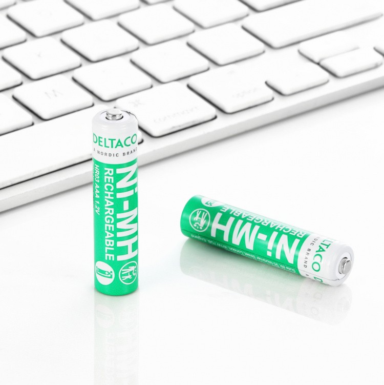 DELTACO Ultimate Ni-Mh rechargeable, LR03/AAA size, 750mAh, 4-pack(SG)