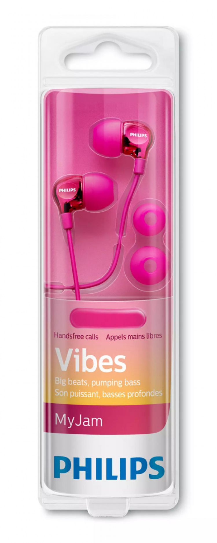 Philips Vibes In-ear headphone w/mic, Pink