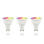 DELTACO SMART HOME LED-lampa, 3-pack, GU10, WiFI 2,4GHz, 5W, 470lm, dimbar, 220-240V, RGB