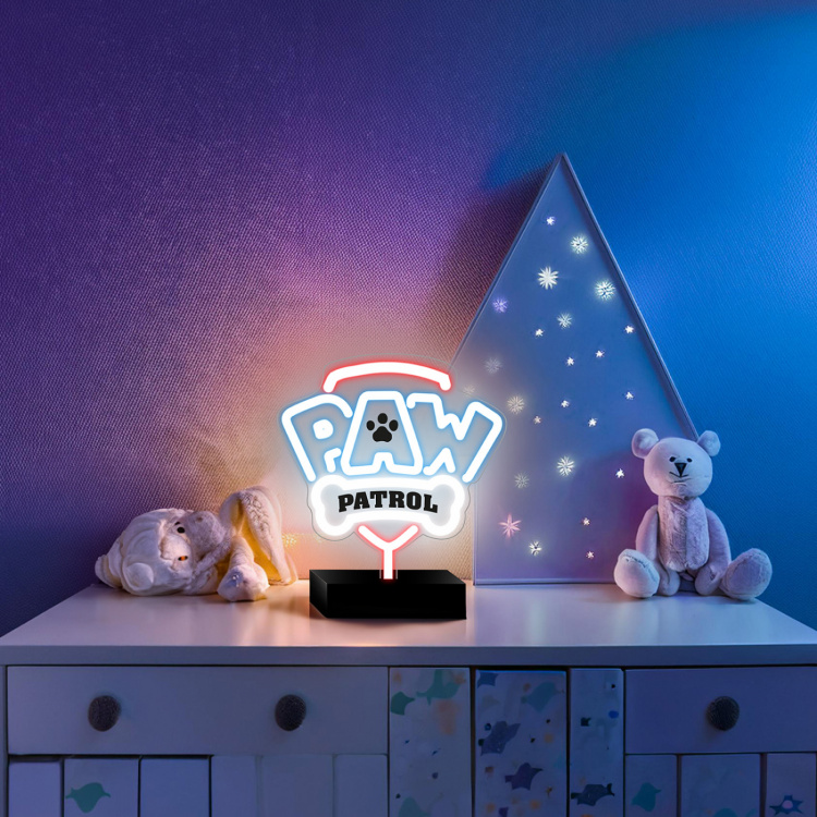 Paw Patrol OW-120146 Bordslampa med Neon LED, Logo 