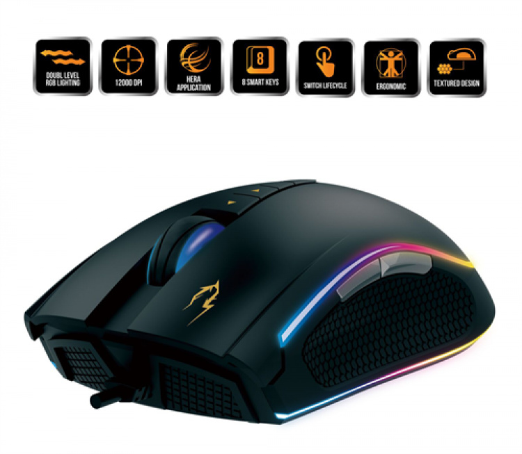 GAMDIAS ZEUS P1 Gaming Mouse - 12,000 DPI