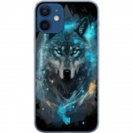 Mobile case for Apple iPhone 12 with Wolf design