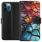 Wallet case for Apple iPhone 12 Pro with Metallic pattern design
