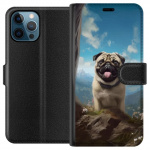 Wallet case for Apple iPhone 12 Pro with Happy Dog design