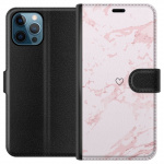 Wallet case for Apple iPhone 12 Pro with Pink Heart design