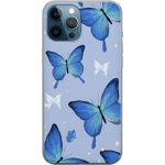 Mobile case for Apple iPhone 12 Pro with Blue butterflies design