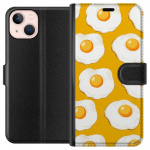 Wallet case for Apple iPhone 13 mini with Fried egg design