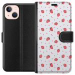 Wallet case for Apple iPhone 13 mini with Strawberries design