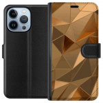 Wallet case for Apple iPhone 13 Pro with 3D Gold design Wallet case for Apple iPhone 13 Pro with 3D Gold design