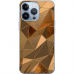 Mobile case for Apple iPhone 13 Pro with 3D Gold design