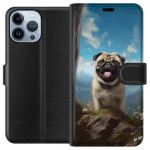 Wallet case for Apple iPhone 13 Pro Max with Happy Dog design Wallet case for Apple iPhone 13 Pro Max with Happy Dog design