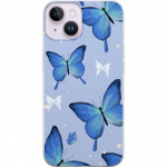 Mobile case for Apple iPhone 14 Plus with Blue butterflies design