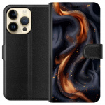 Wallet case for Apple iPhone 15 Pro with Fiery silk design