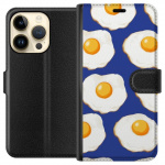 Wallet case for Apple iPhone 15 Pro with Fried eggs design