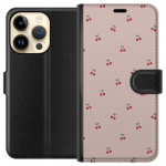 Wallet case for Apple iPhone 15 Pro with Cherry design