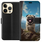 Wallet case for Apple iPhone 15 Pro with Happy Dog design