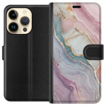 Wallet case for Apple iPhone 15 Pro with Marble design