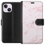 Wallet case for Apple iPhone 15 Plus with Pink Heart design Wallet case for Apple iPhone 15 Plus with Pink Heart design