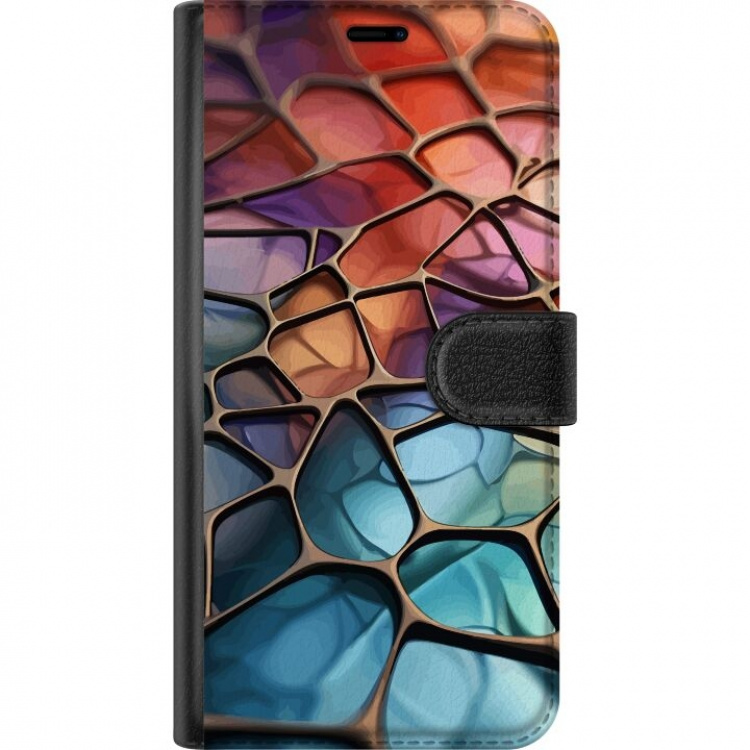 Wallet case for Apple iPhone 15 Pro Max with Metallic pattern design