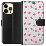 Wallet case for Apple iPhone 15 Pro Max with Strawberries design