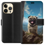 Wallet case for Apple iPhone 15 Pro Max with Happy Dog design