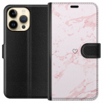 Wallet case for Apple iPhone 15 Pro Max with Pink Heart design