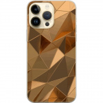 Mobile case for Apple iPhone 15 Pro Max with 3D Gold design