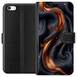 Wallet case for Apple iPhone 5 with Fiery silk design