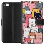 Wallet case for Apple iPhone 5 with Cat pattern design