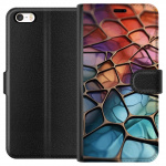Wallet case for Apple iPhone 5 with Metallic pattern design