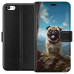 Wallet case for Apple iPhone 5 with Happy Dog design Wallet case for Apple iPhone 5 with Happy Dog design