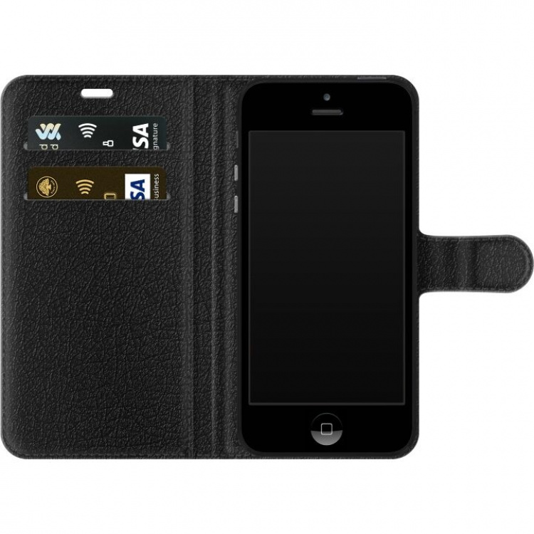 Wallet case for Apple iPhone 5s with Wolf design Wallet case for Apple iPhone 5s with Wolf design