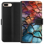Wallet case for Apple iPhone 7 Plus with Metallic pattern design