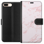Wallet case for Apple iPhone 7 Plus with Pink Heart design Wallet case for Apple iPhone 7 Plus with Pink Heart design