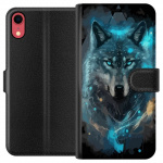 Wallet case for Apple iPhone XR with Wolf design Wallet case for Apple iPhone XR with Wolf design