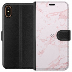Wallet case for Apple iPhone XS with Pink Heart design Wallet case for Apple iPhone XS with Pink Heart design
