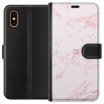 Wallet case for Apple iPhone XS Max with Pink Heart design Wallet case for Apple iPhone XS Max with Pink Heart design