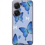 Mobile case for Asus Zenfone 9 with Blue butterflies design