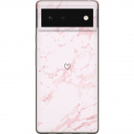 Mobile case for Google Pixel 6 with Pink Heart design