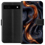 Wallet case for Google Pixel 6a with Fiery silk design
