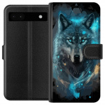 Wallet case for Google Pixel 6a with Wolf design