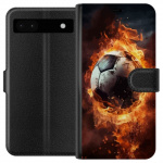 Wallet case for Google Pixel 6a with Football design