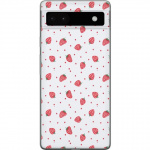 Mobile case for Google Pixel 6a with Strawberries design