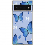 Mobile case for Google Pixel 6 Pro with Blue butterflies design