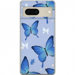 Mobile case for Google Pixel 7 with Blue butterflies design