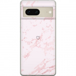 Mobile case for Google Pixel 7 with Pink Heart design