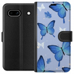 Wallet case for Google Pixel 7a with Blue butterflies design